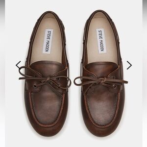 Steve Madden SAG Brown Leather Loafers – Women’s Size 7